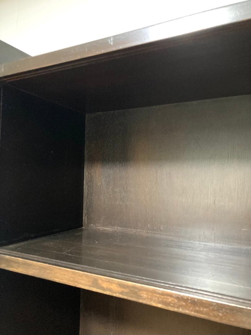 【メンテ済み】大きなビンテージの木製本棚　中板2枚可変　高さ167cm