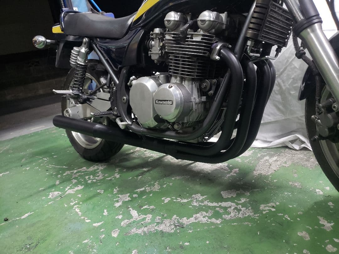 ゼファー750 ショート管 ZⅠ/Ⅱタイプ マフラー ブラック　【新品】