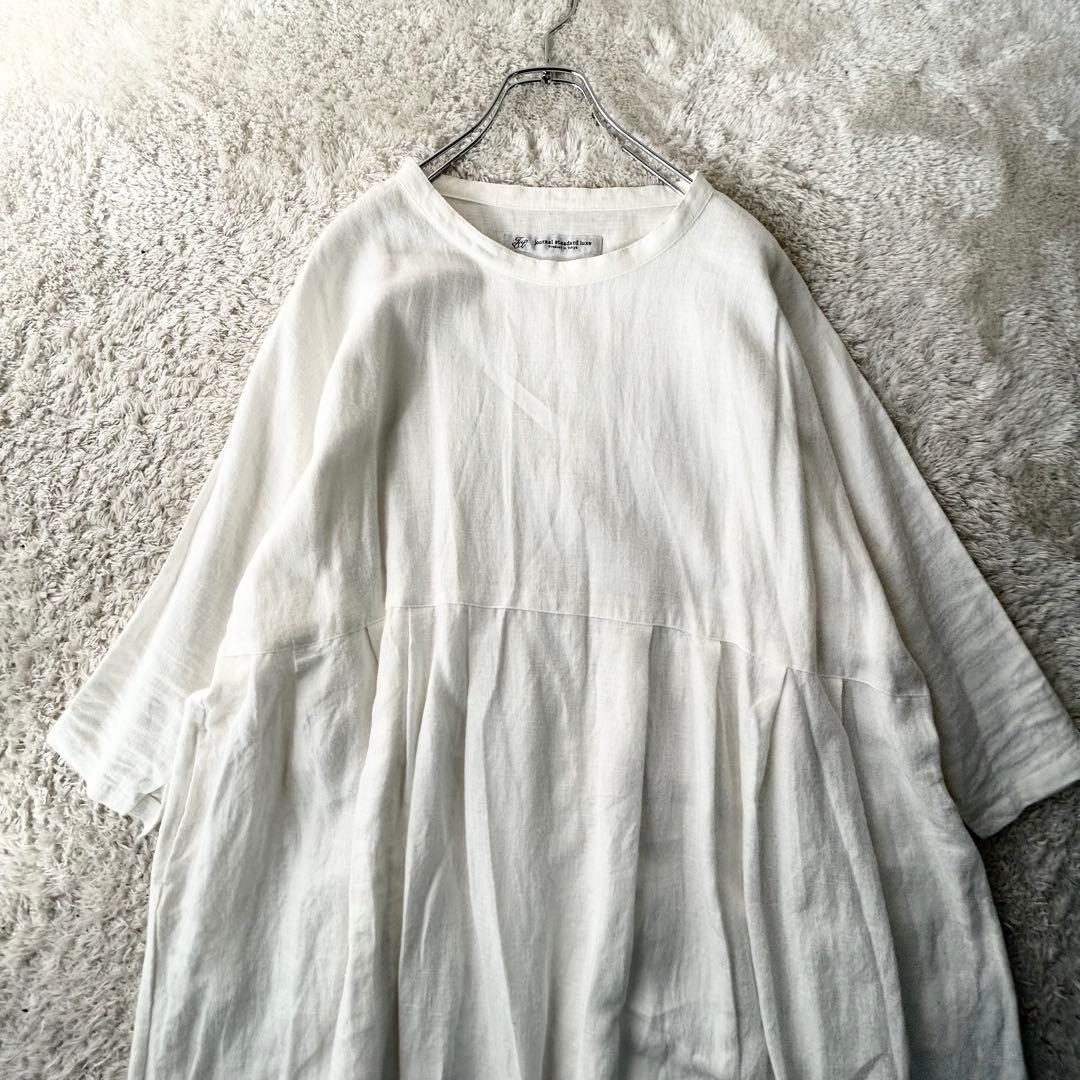 journal standard luxe リネンワンピース ホワイト ゆったり
