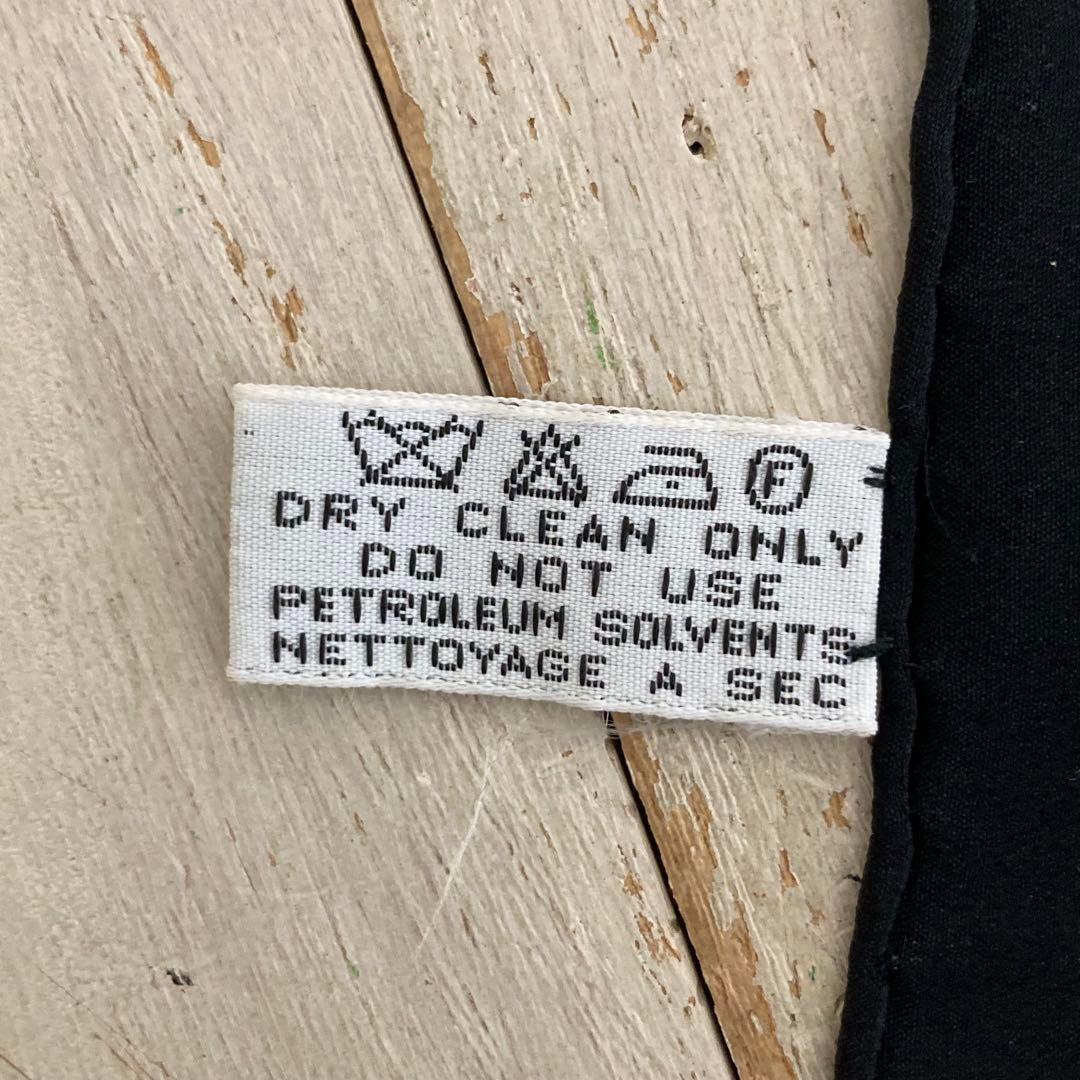 CHANEL シャネル ハンカチ ココマーク ドット柄 シルク ブラック