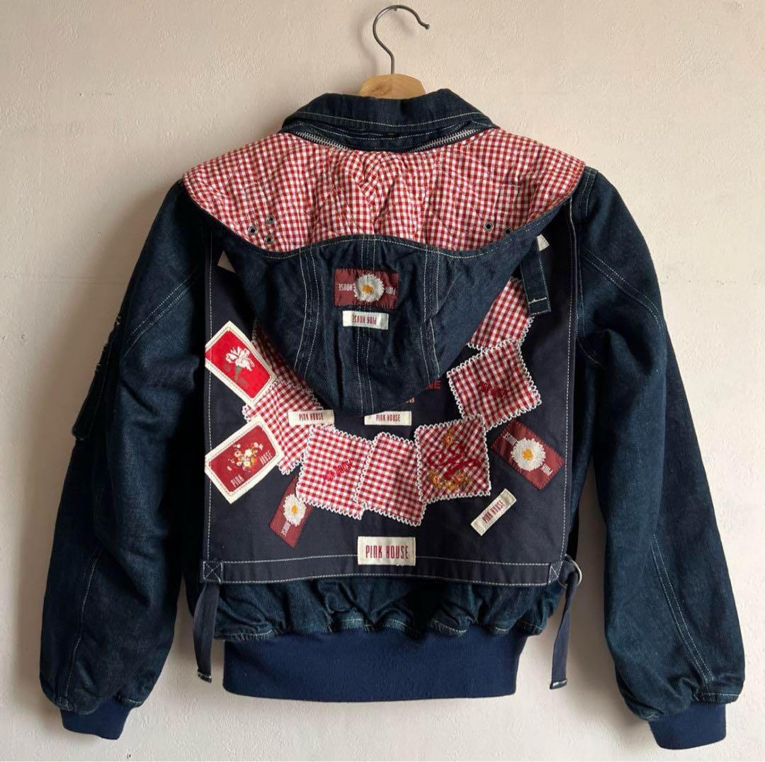 PINK HOUSE ギンガムチェック デニムブルゾン