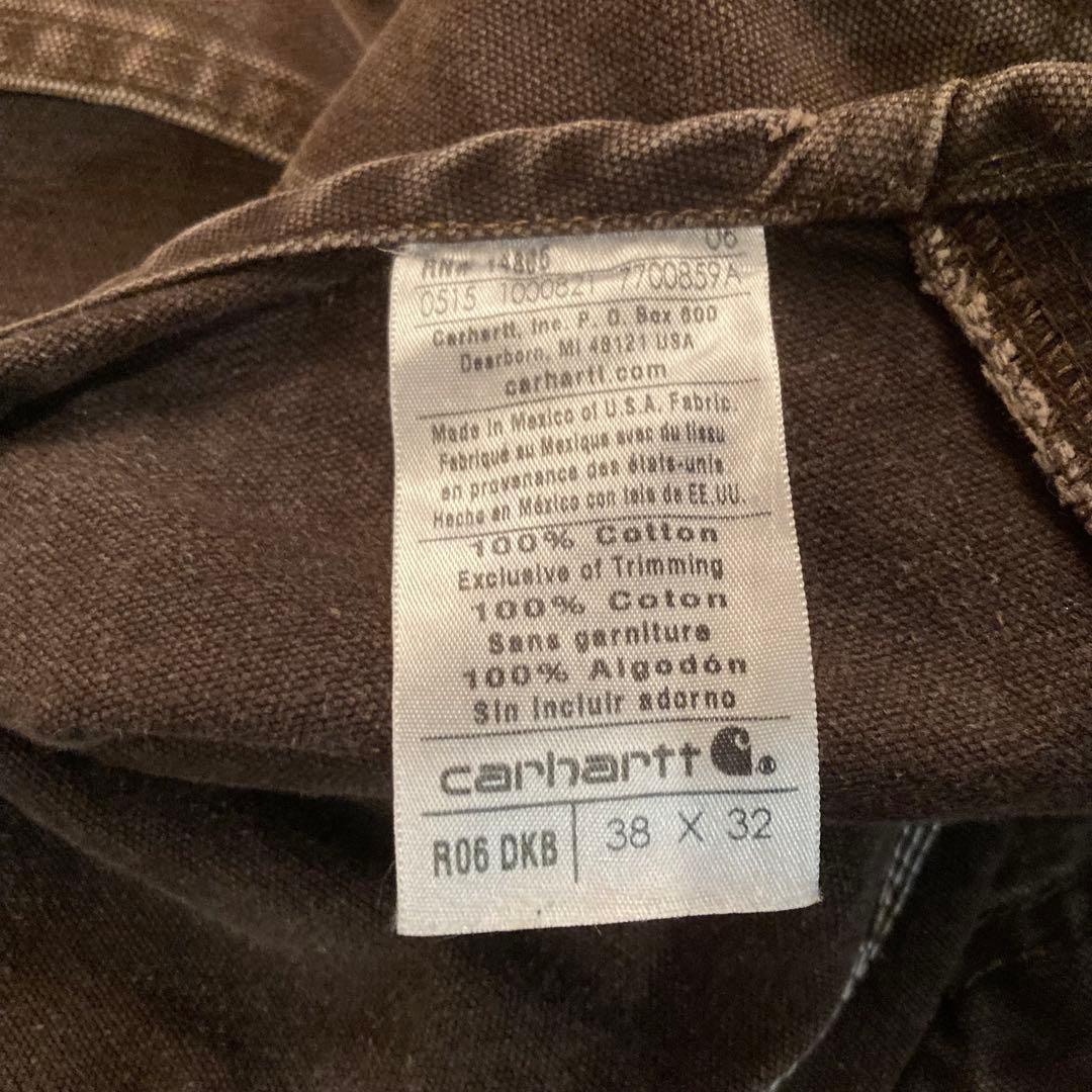 Carhartt ダブルニー オーバーオール ブラウン 焦茶 カーハート W38