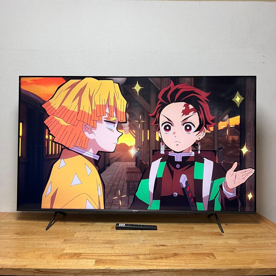 ハイセンス 65V型 4K 液晶テレビ 65E7H 動画配信アプリ動画 24年製
