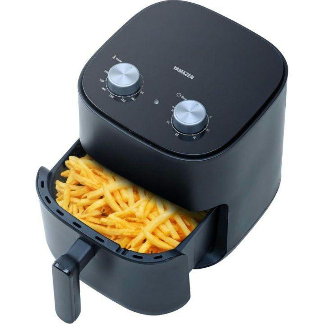 【美品】山善 ノンフライヤー 4.5L 大容量 電気フライヤー エアフライヤー