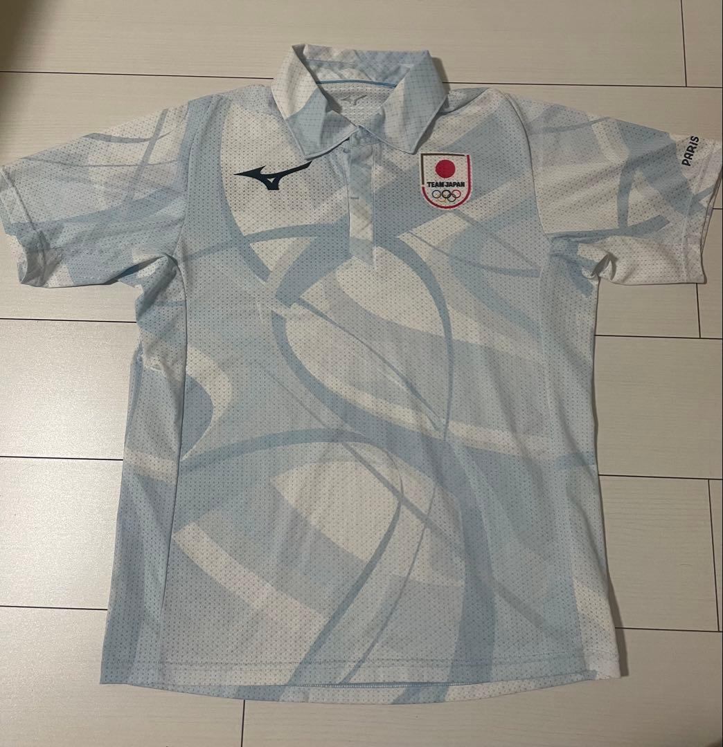 非売品) 水泳 競泳 日本代表 パリ五輪 支給品 チームポロシャツ