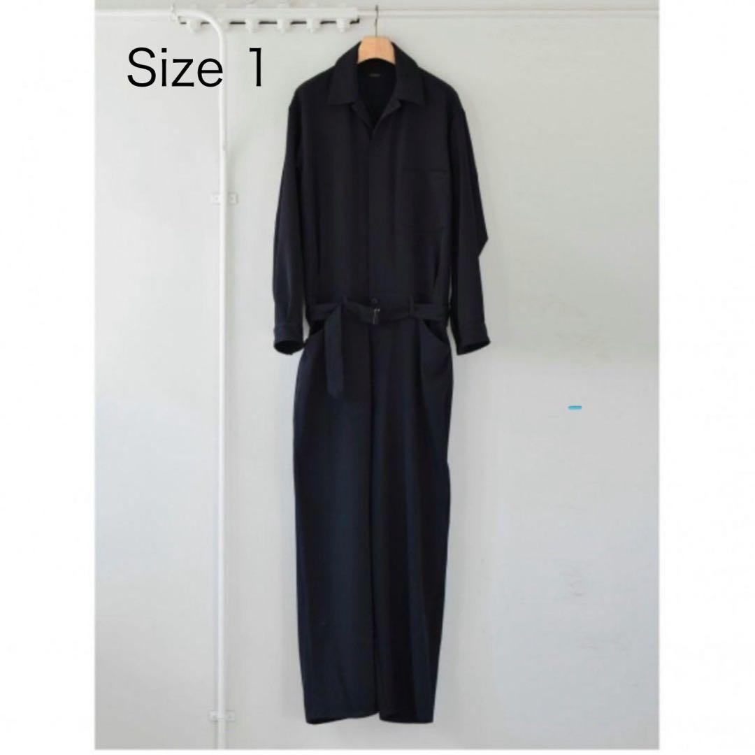 【超美品】Comoli ダークネイビー ウールギャバ オールインワン