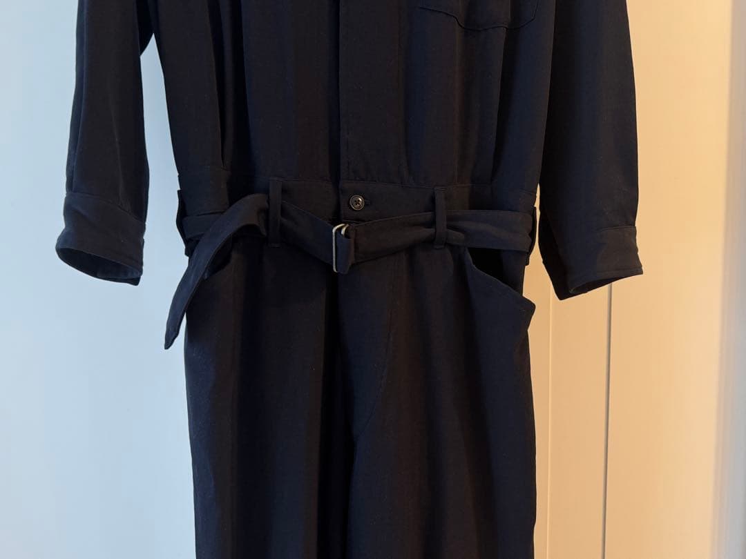 【超美品】Comoli ダークネイビー ウールギャバ オールインワン