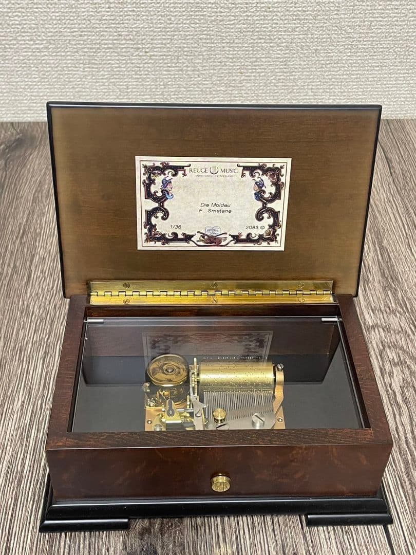 ラグラグ　美品　オルゴール　象眼細工　reuge リュ-ジユ　36弁