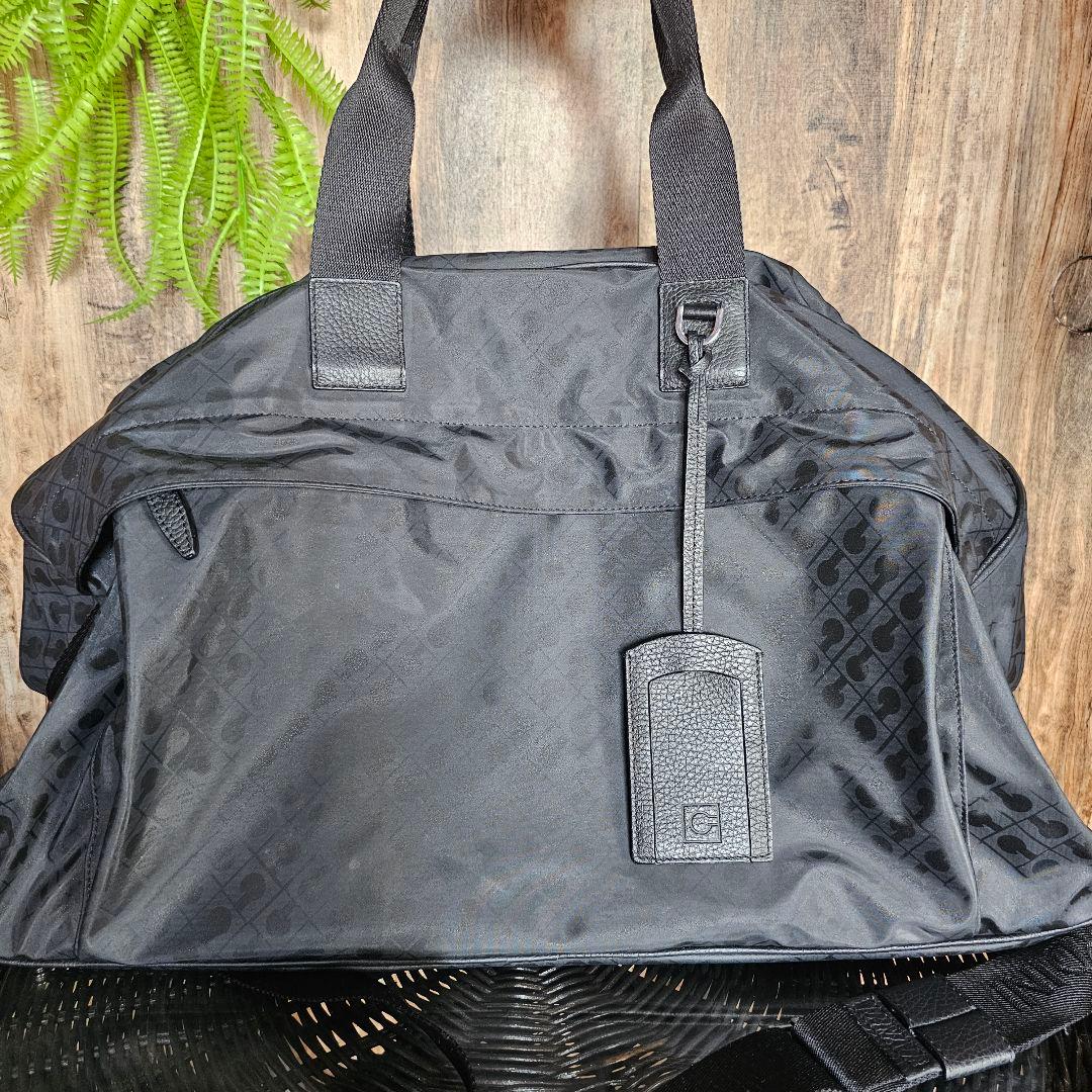 GHERARDINI　ゲラルディーニ　ブラックナイロンボストンバッグ