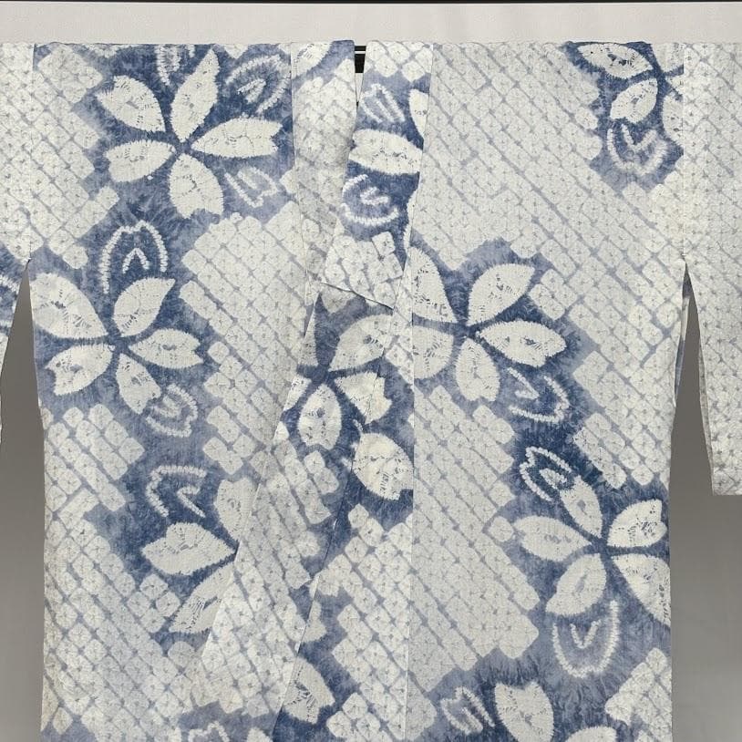 ゆりのはな　絞り浴衣　有松鳴海絞り　総絞り　浴衣　綿　絞り　浴衣　I101