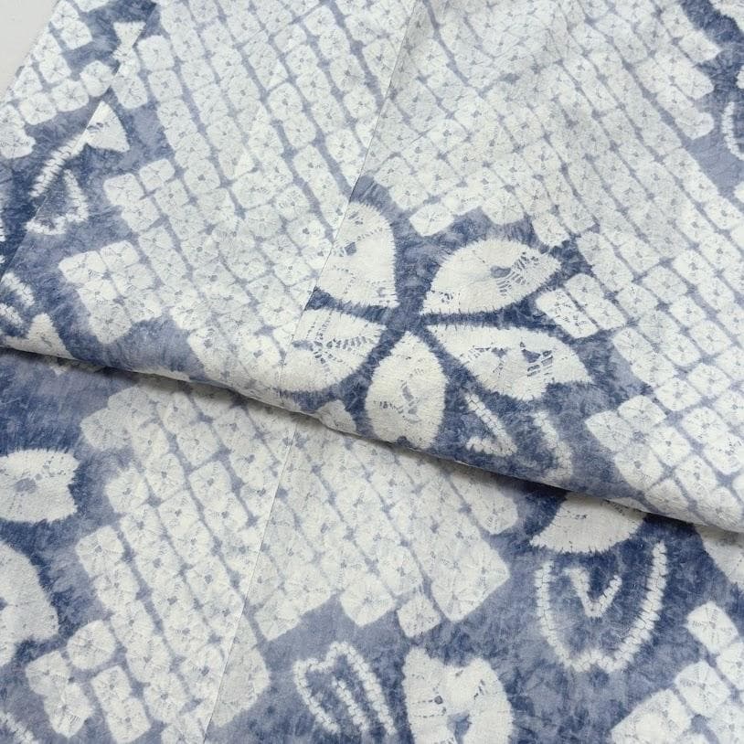 ゆりのはな　絞り浴衣　有松鳴海絞り　総絞り　浴衣　綿　絞り　浴衣　I101