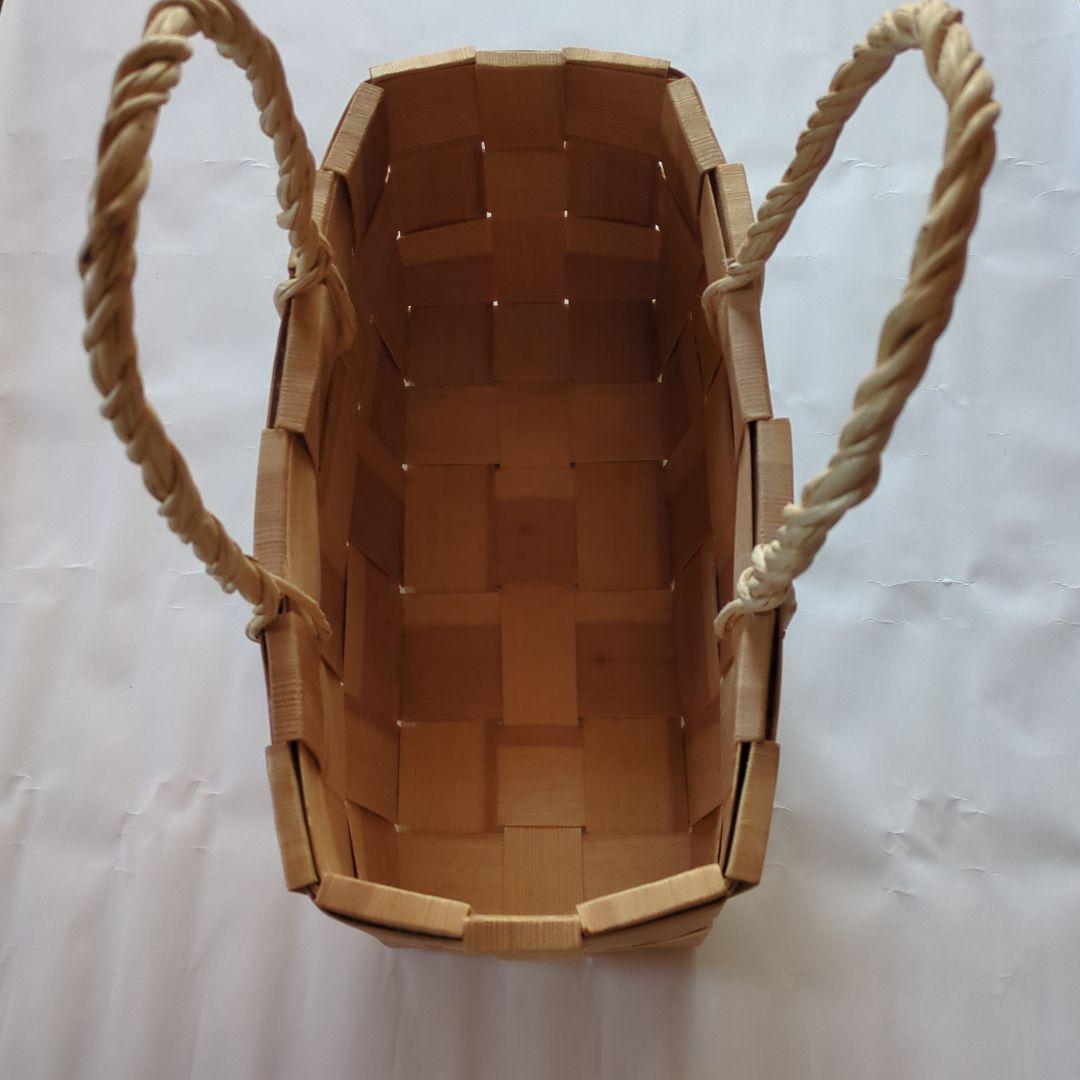 エストニア製長方形バスケット 北欧　カゴアミドリ