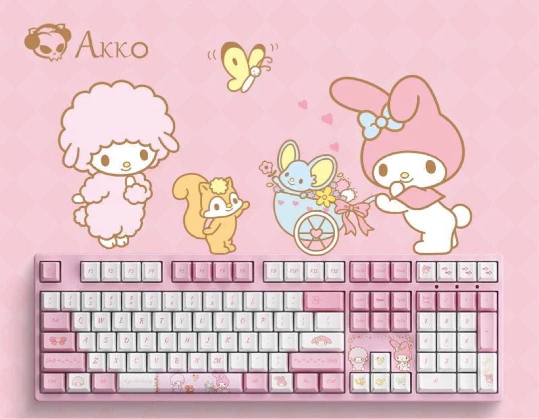 サンリオ　限定　マイメロディ　マイスイートピアノ　Akko 有線　キーボード