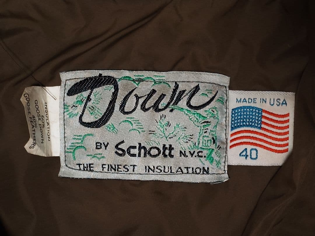 ぱ*ー様 80年90年代 ショット SCHOTT DOWN 2WAYダウンジャケ