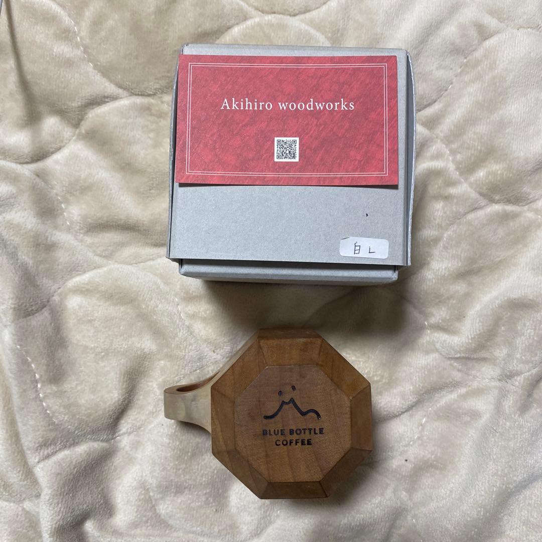アキヒロウッドワークス　ブルーボトルコーヒーコラボ　白漆ジンカップL