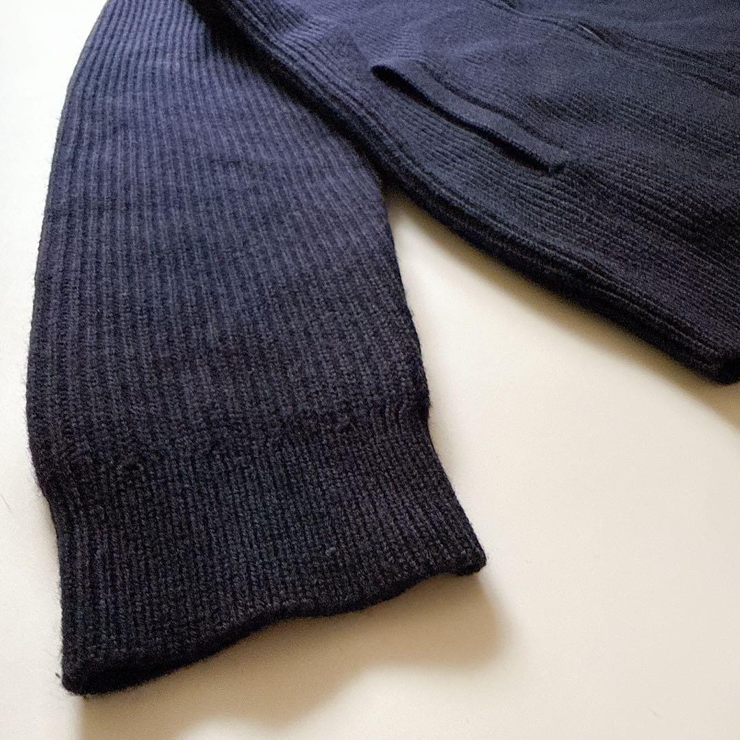 セオリー ドライバーズニット ダブルジップ ウール ハイネック ネイビー M