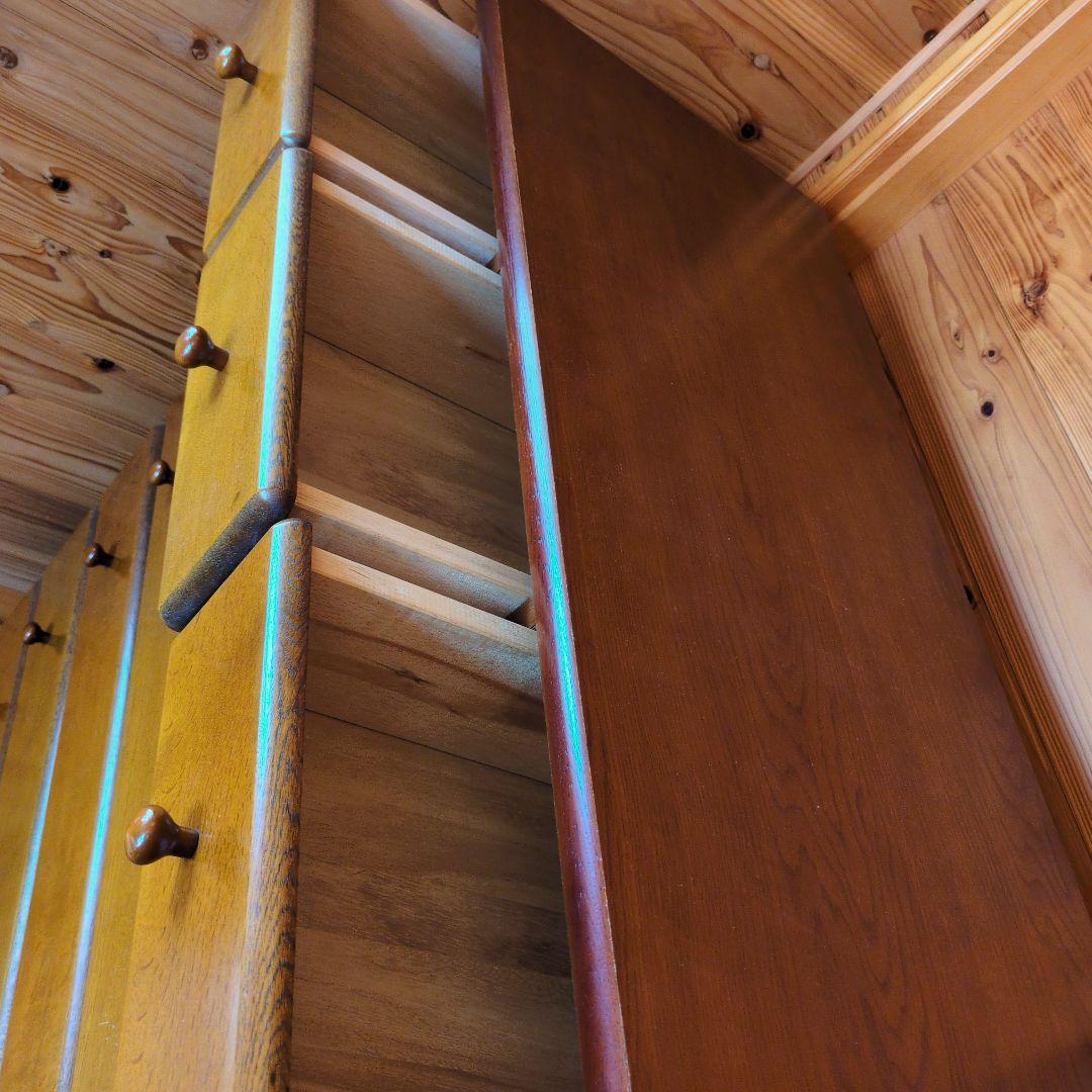 【レトロ味わい深いお引き取り発送対応】木製チェスト 10引き出し ウッドカラー