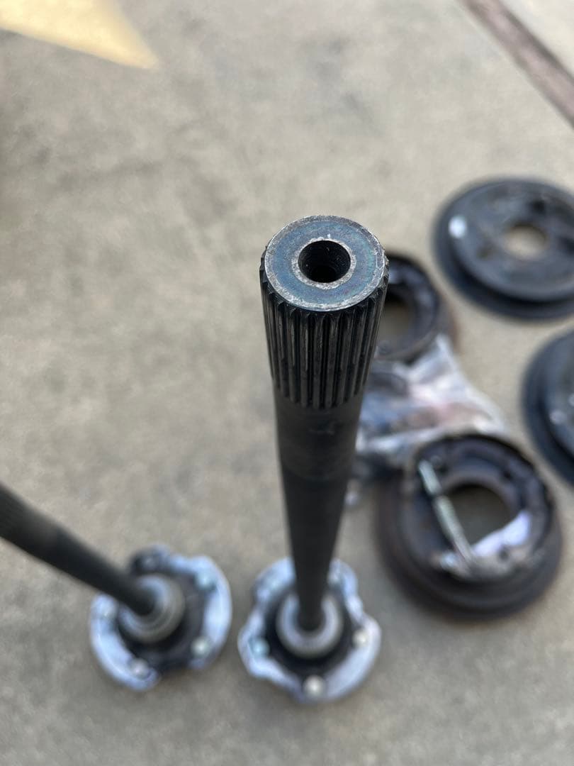 ジムニー　jb23 ワンタッチ加工済み　バックプレート　シャフト