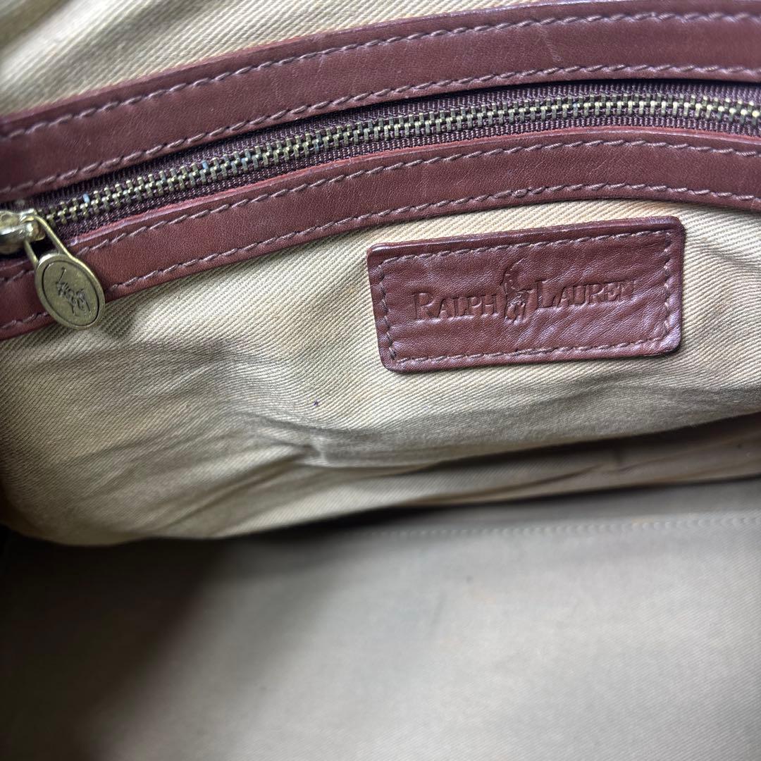 [希少] ラルフローレン　レザーボストンバッグ　2way 大容量　U.S.A