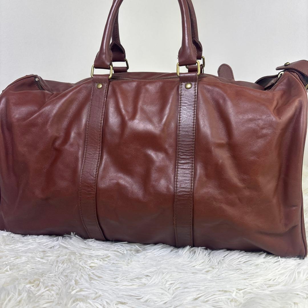 [希少] ラルフローレン　レザーボストンバッグ　2way 大容量　U.S.A