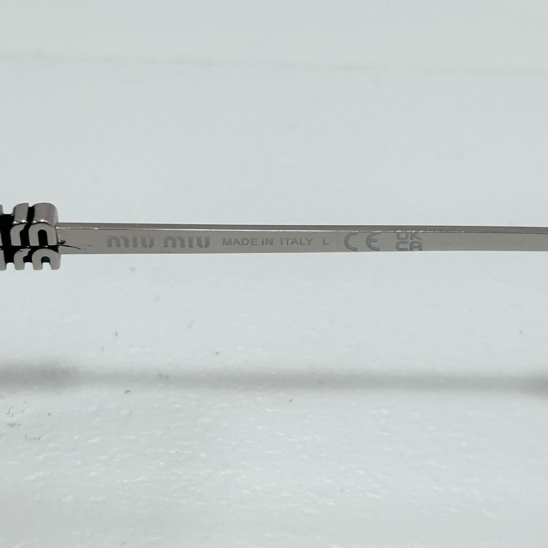 y2k miumiu リムレス サングラス ミラーレンズ シルバー