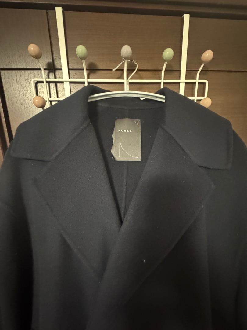 NOBLE ネイビー ダブルブレストコート