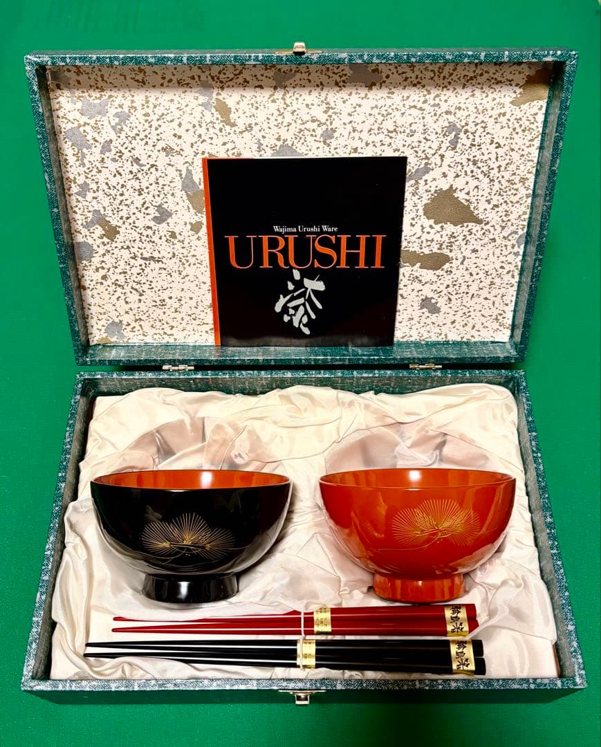 【新品】 輪島塗　夫婦椀　箸付き　漆