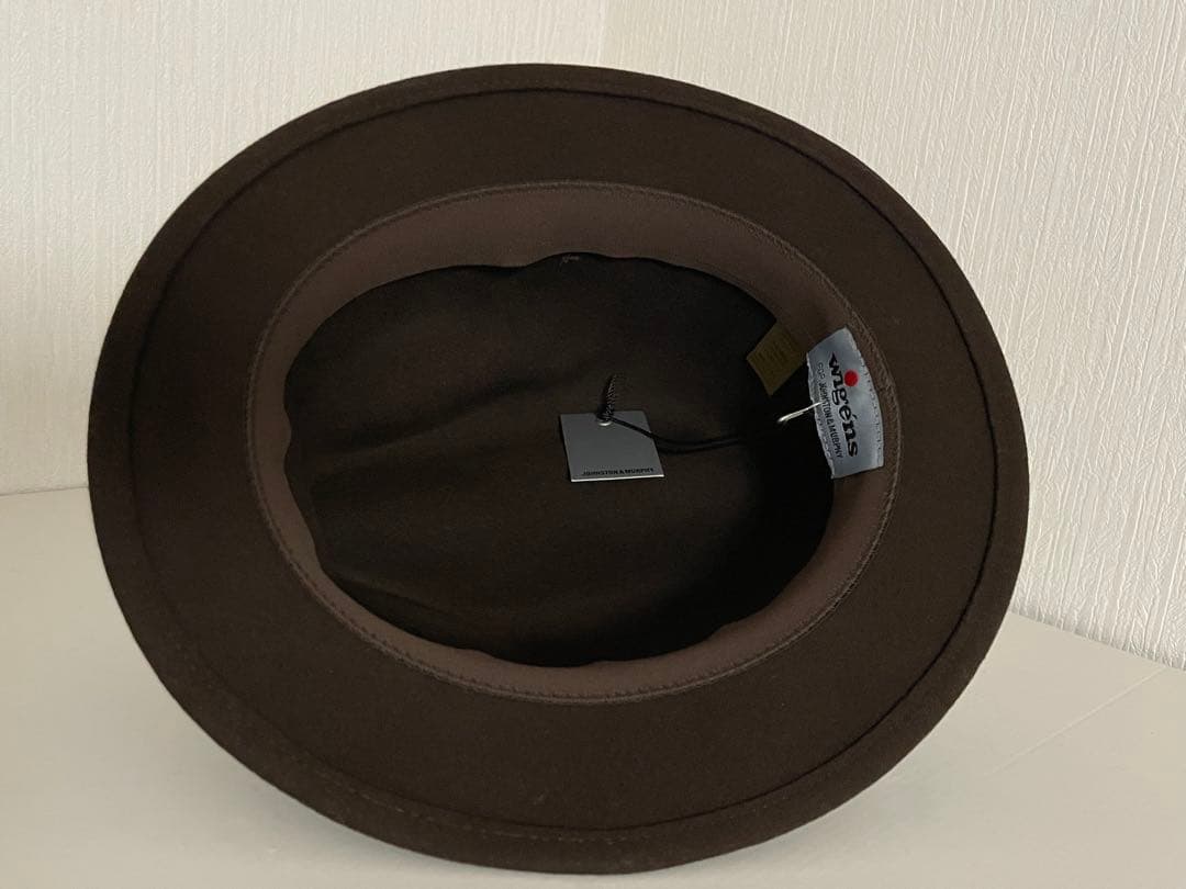 ジョンストン&マーフィー〈Wigens 〉ブラウン ウール100%フェルトハット