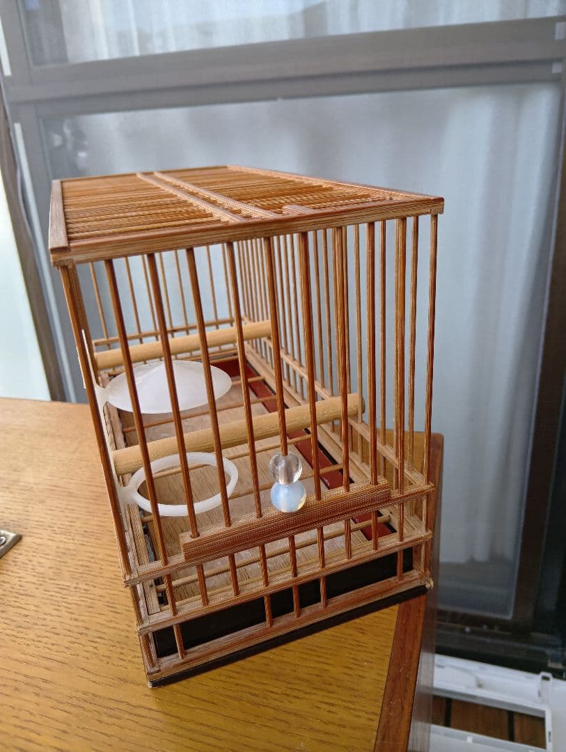 メジロ籠　ヨシガイ8寸5分 手作りデコラ八羽箱　かご8個