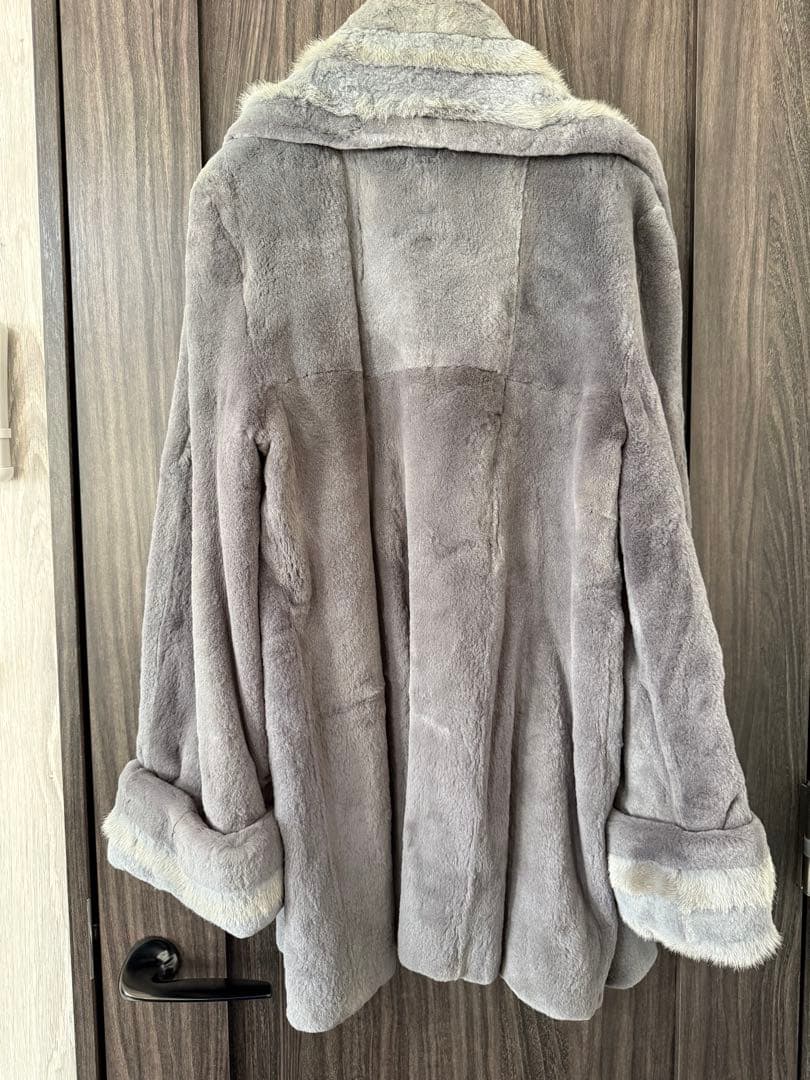 ロエベ ミンクコート グレー 正規品 高級毛皮 美品