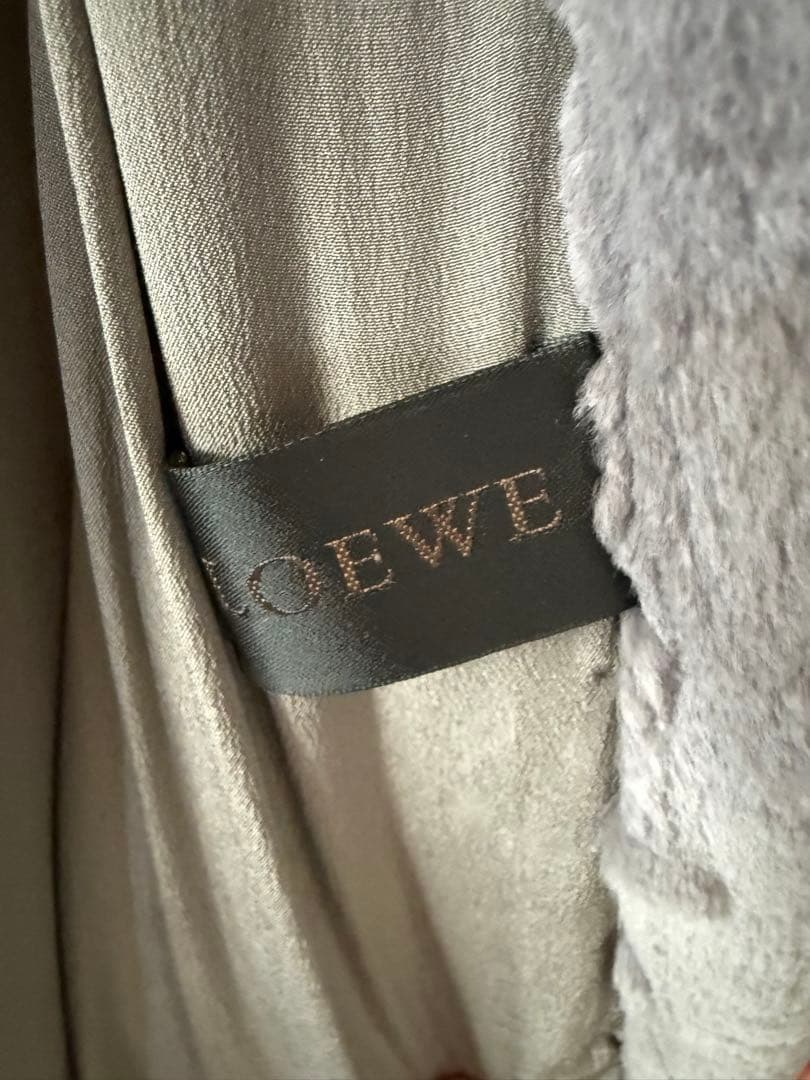 ロエベ ミンクコート グレー 正規品 高級毛皮 美品