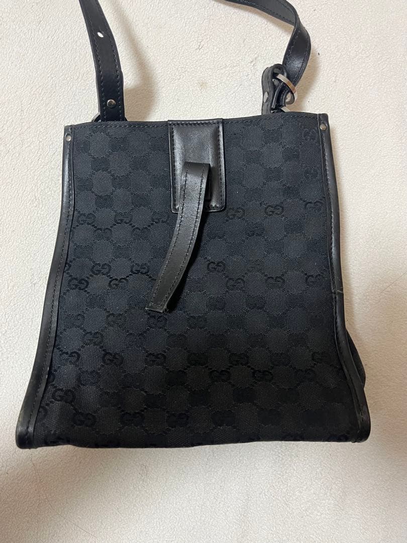 ブラック GGパターン ショルダーバッグ