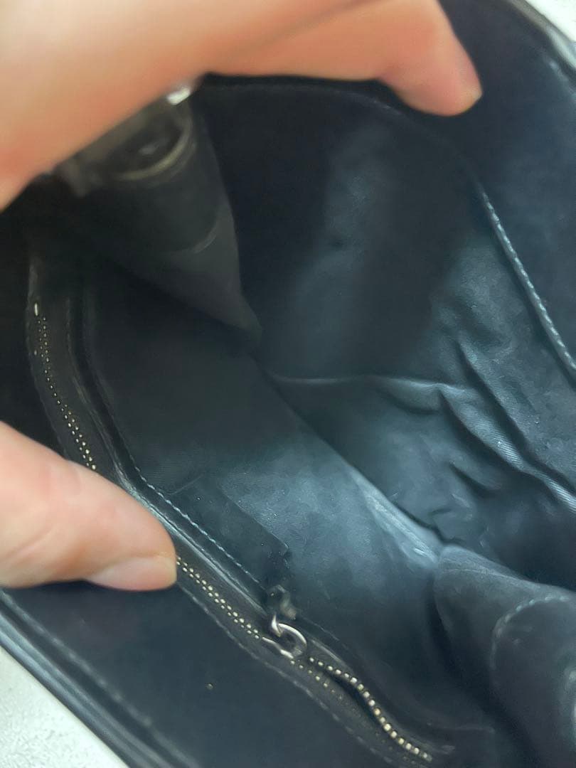 ブラック GGパターン ショルダーバッグ