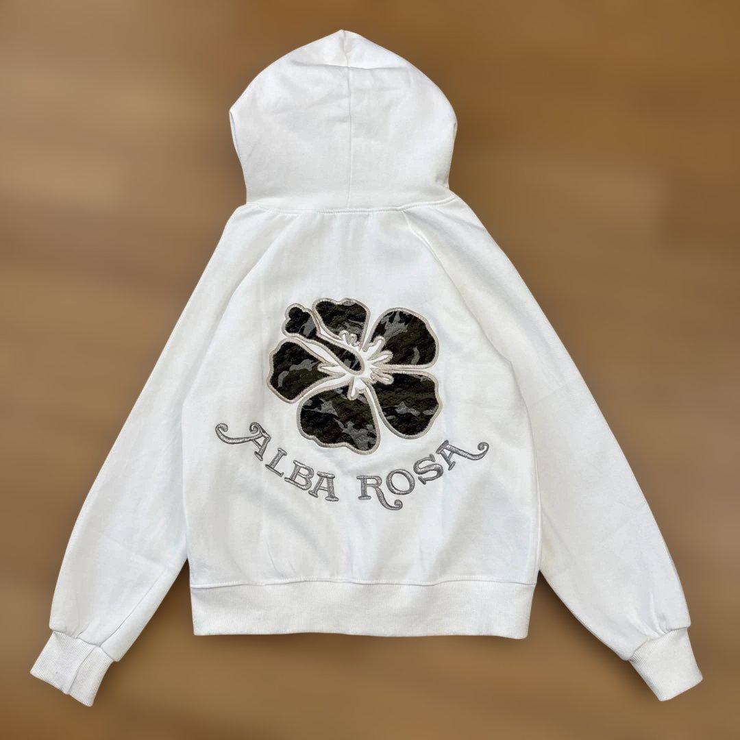 新品　ALBAROSA アルバローザ 立体ロゴ 刺繍ロゴ ジップアップパーカー