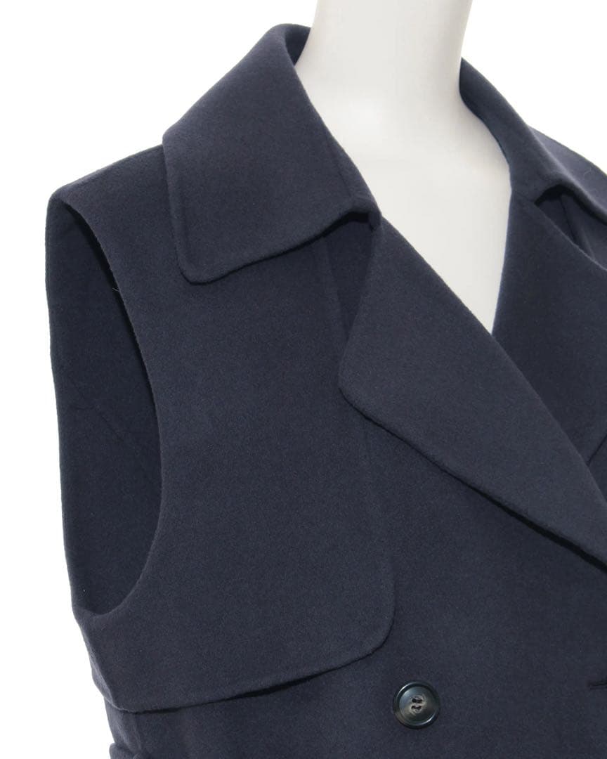 大草直子　ナンバーb ウールリバーロングジレ　アマーク