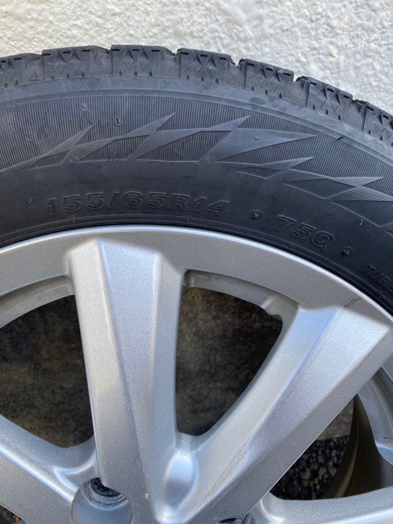 ②VRX2 21年製155/65R14社外アルミホイールタイヤ4本セット