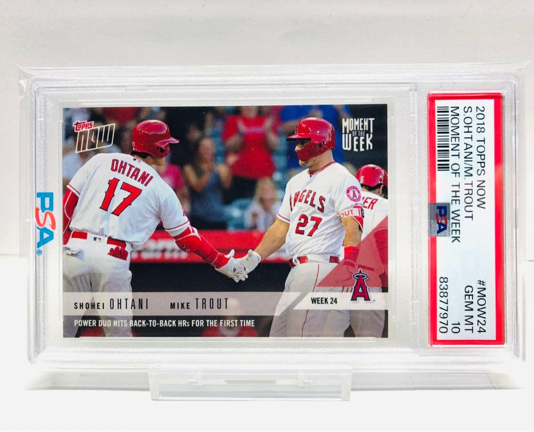 PSA10 大谷翔平 トラウト 2018 TOPPS Now MOW24 RC