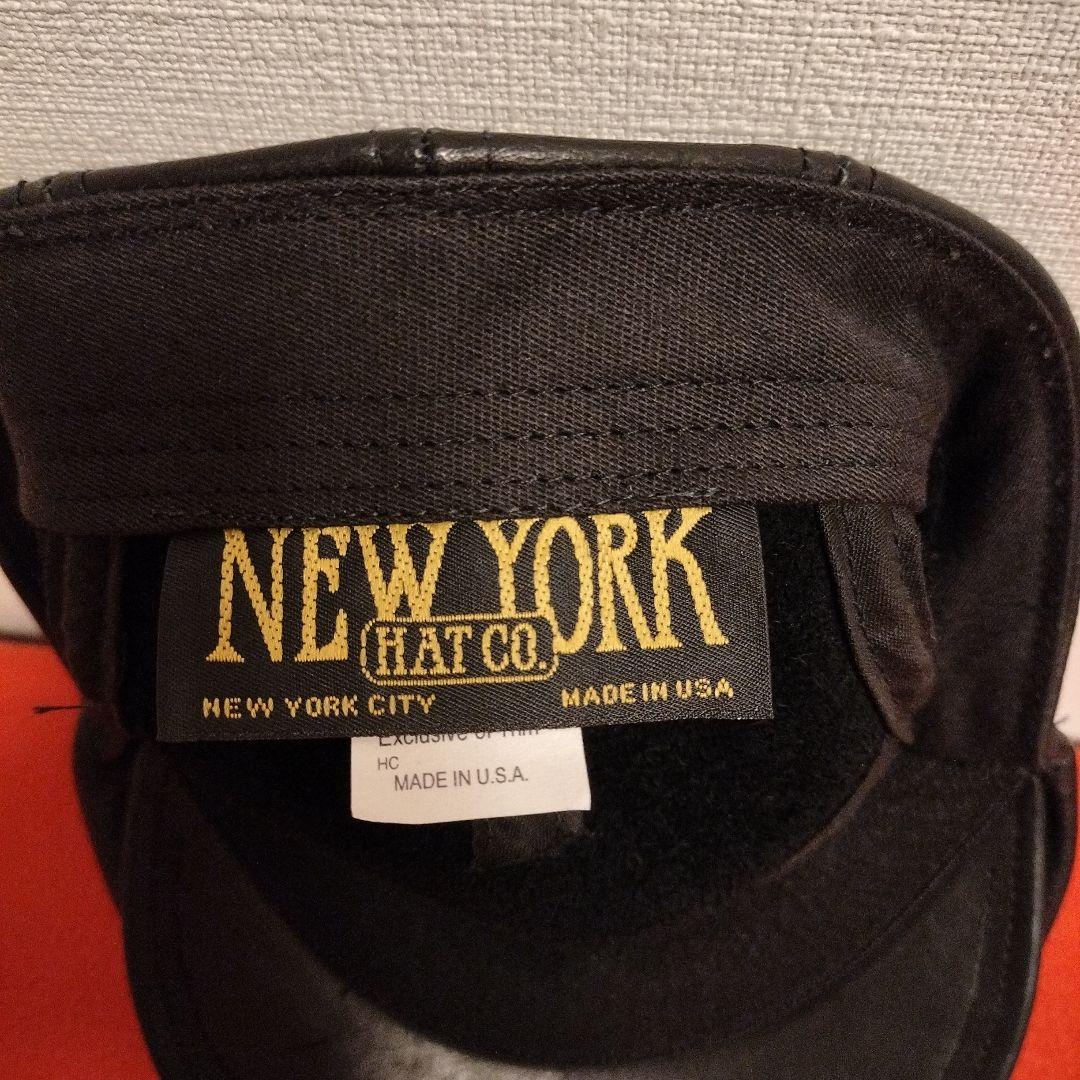 NEW YORK HAT レザーハンチング LAMBA 1900 BLACK