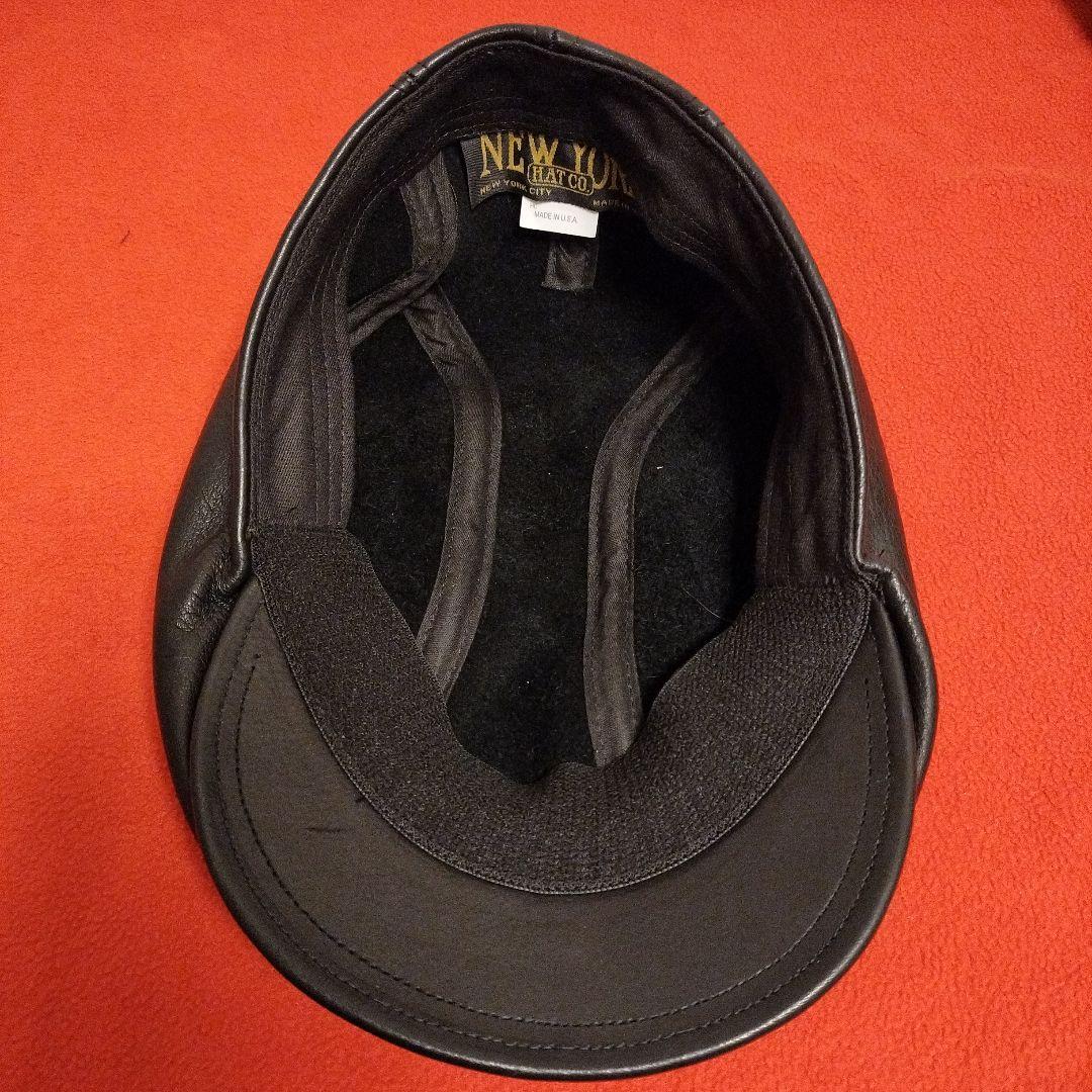 NEW YORK HAT レザーハンチング LAMBA 1900 BLACK