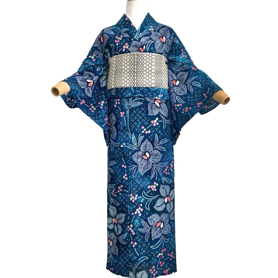 ™️20 ★ピョコです★有松絞り　未使用品　絞り染め　絞り浴衣　浴衣