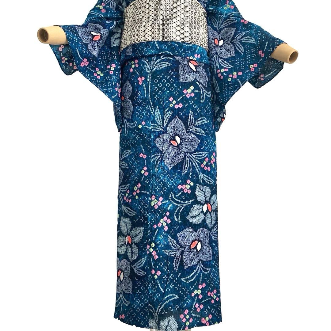 ™️20 ★ピョコです★有松絞り　未使用品　絞り染め　絞り浴衣　浴衣