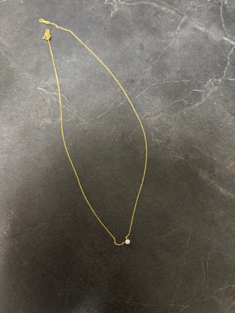 ahkah/一粒ネックレス 18金
