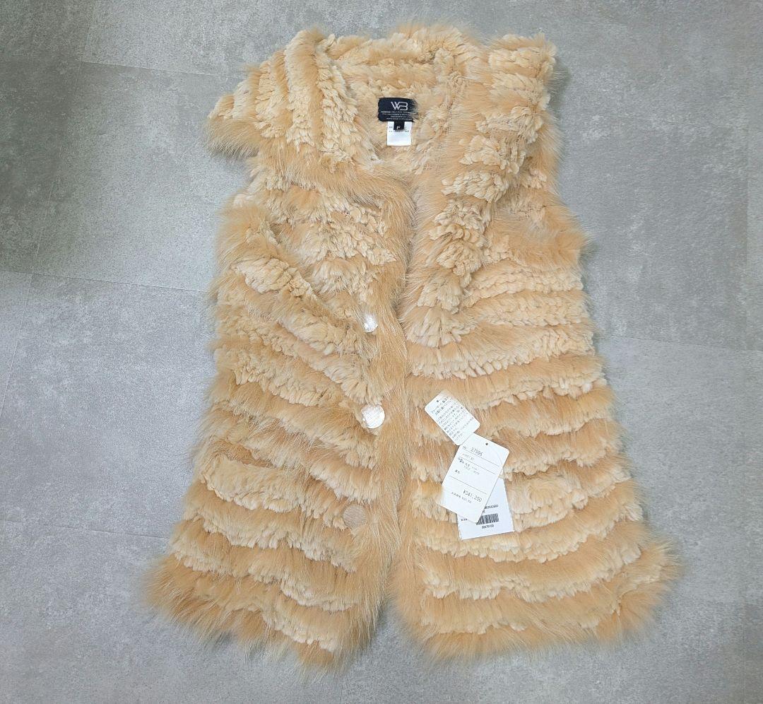 新品 ブルーフォックスフヤーン レッキスラビット コート ベスト