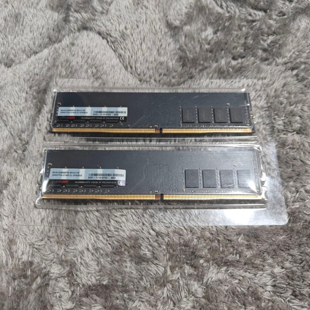 DDR4メモリー16GB （8GB 2枚）