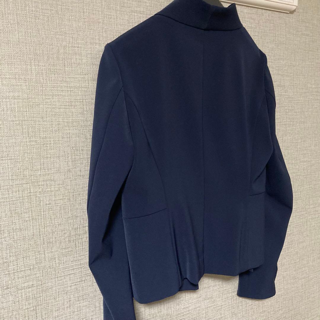 ケイミー kay me スマートストレッチ ボレロ丈ジャケット ネイビー 9号