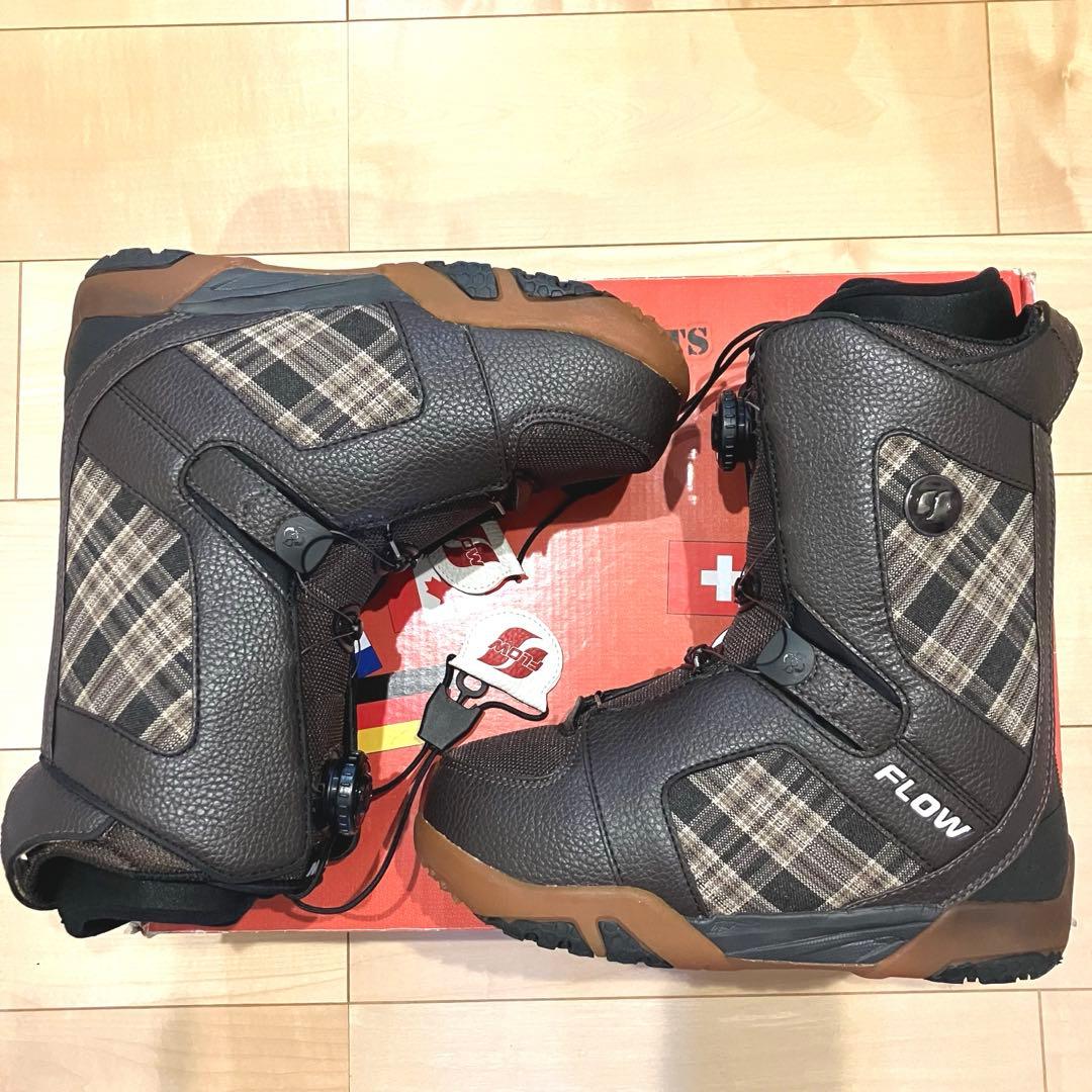 【美品・箱あり】 FLOW スノーボード ブーツ チェック柄 25cm