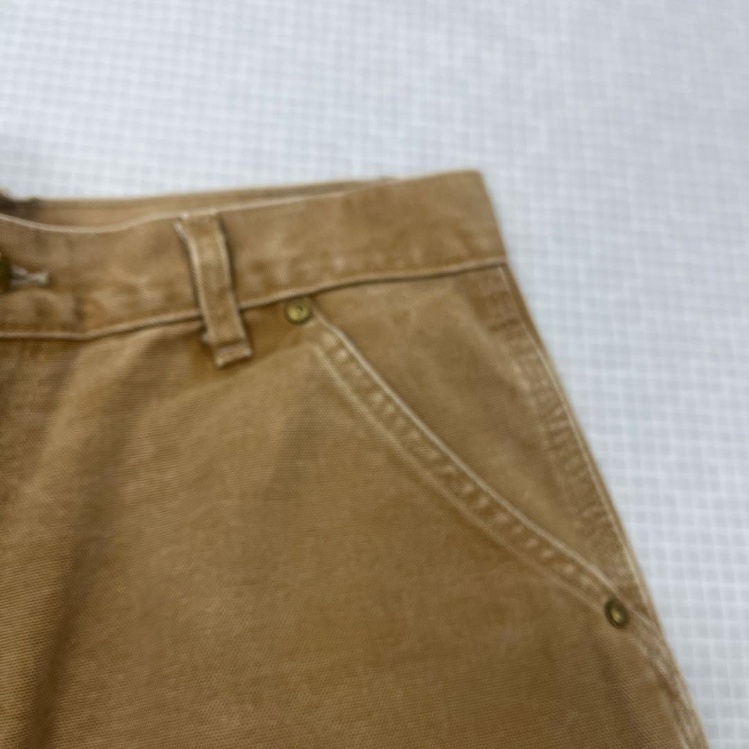 【USA製】カーハート B01 ダブルニー ペインターパンツ 茶 W82 雰囲気