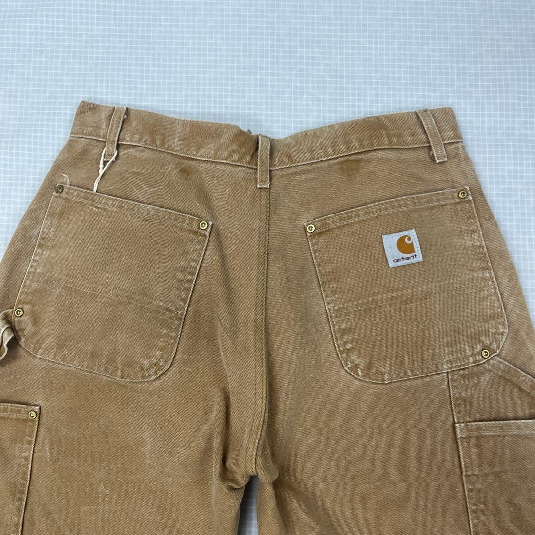 【USA製】カーハート B01 ダブルニー ペインターパンツ 茶 W82 雰囲気