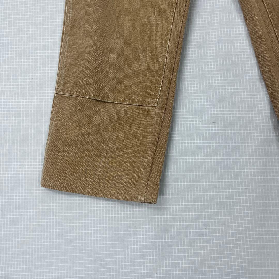 【USA製】カーハート B01 ダブルニー ペインターパンツ 茶 W82 雰囲気