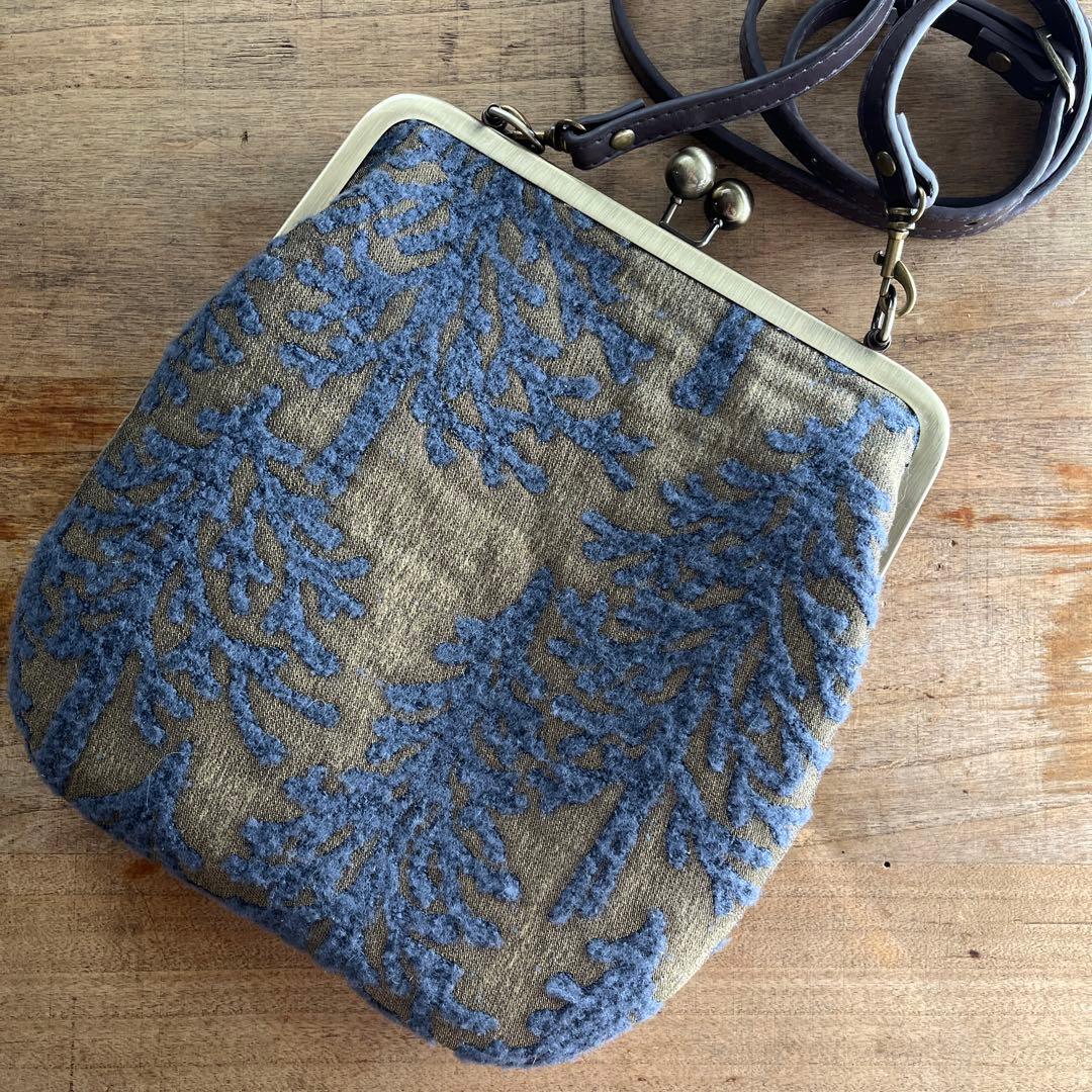 ハンドメイド　がま口バッグ　ミナペルホネン　metsä